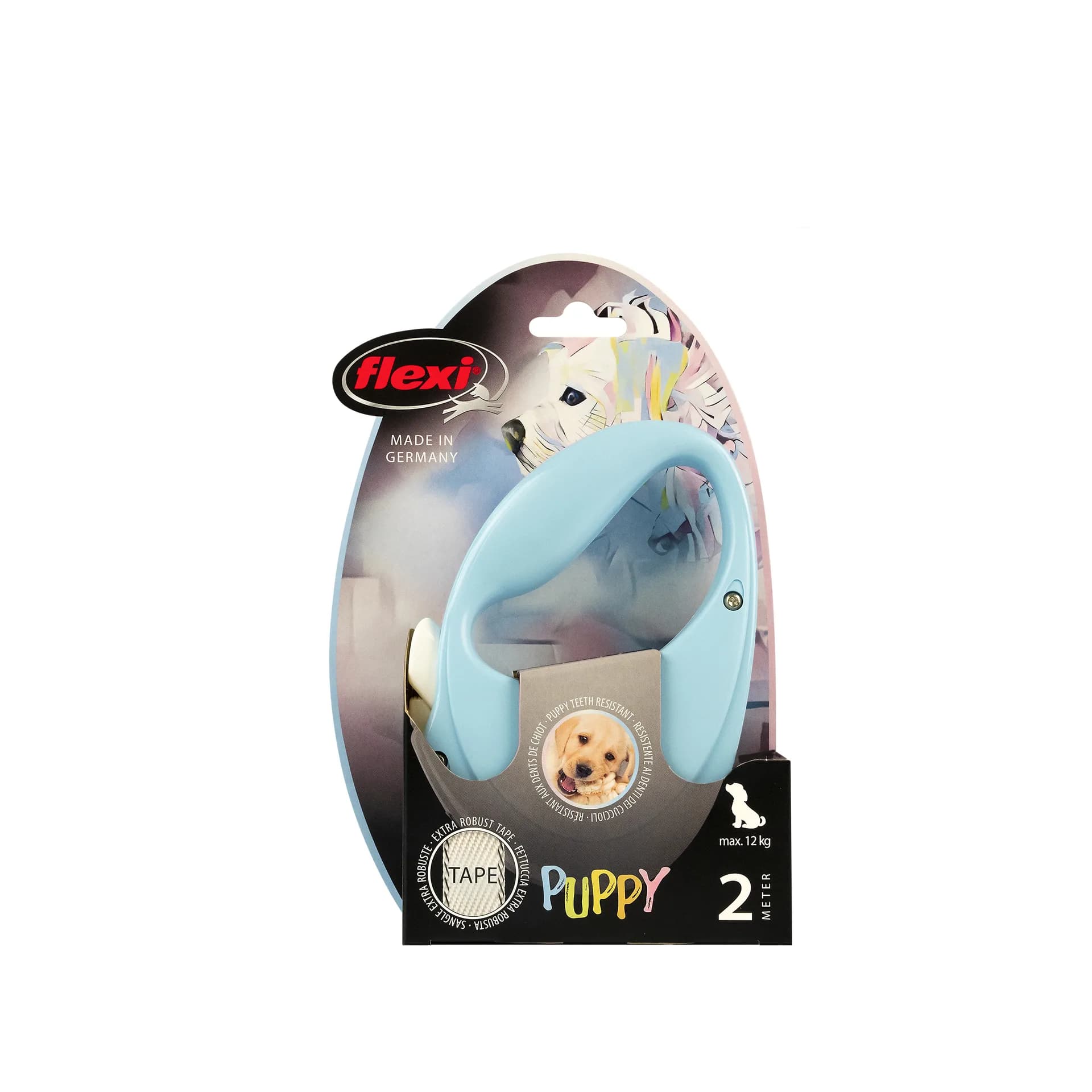 Flexi Puppy smycz automatyczna dla psa taśma – różowy