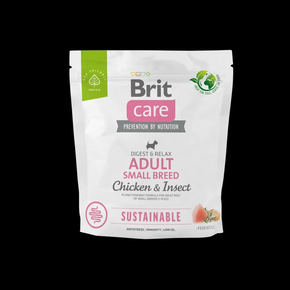 Brit Care Dog Sustainable Adult Small Breed karma sucha z kurczakiem i owadami dla dorosłych psów małych ras