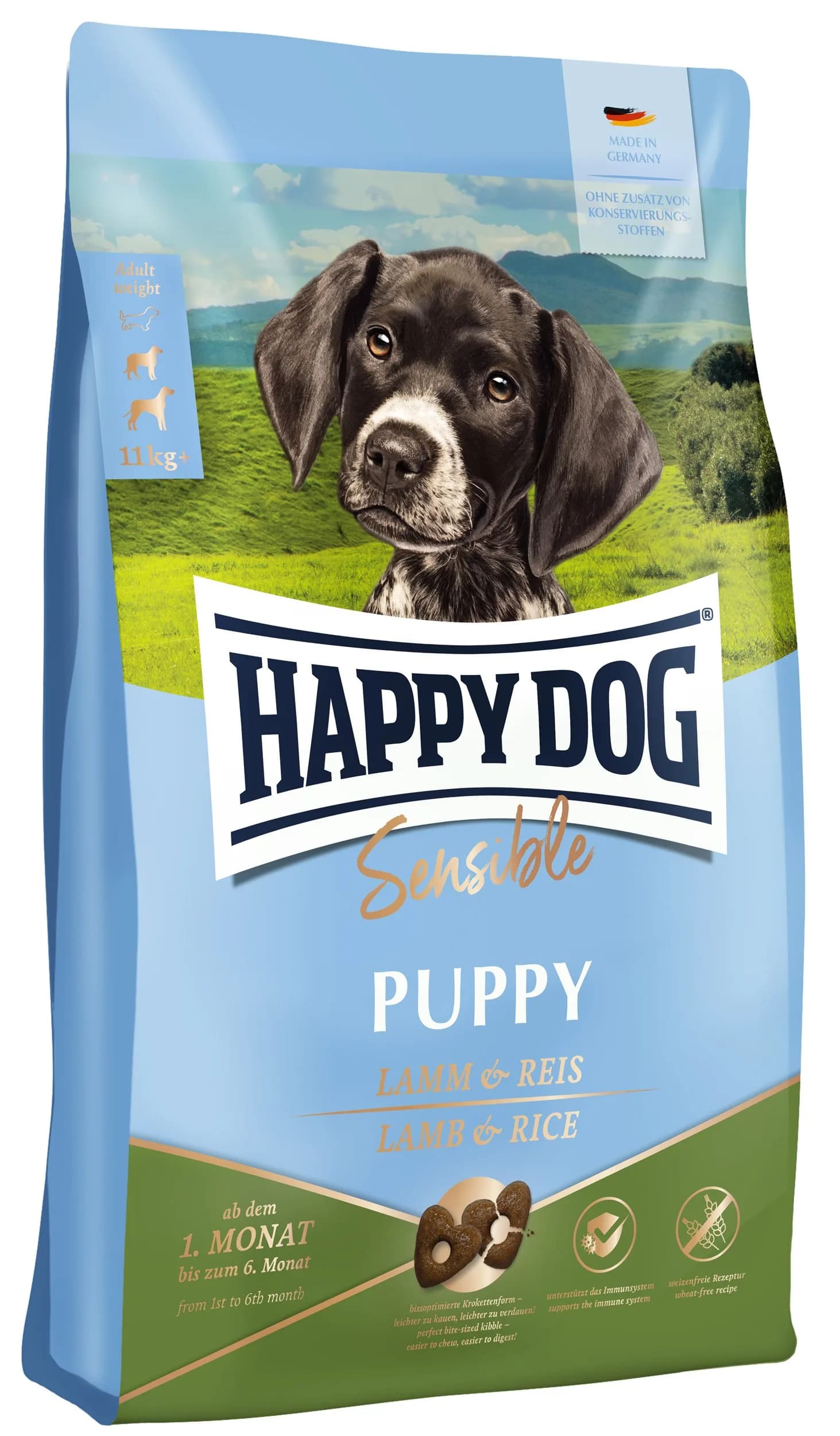Happy Dog Profi Sensible Puppy sucha karma dla szczeniąt 1-6 miesięcy jagnięcina ryż 18 kg