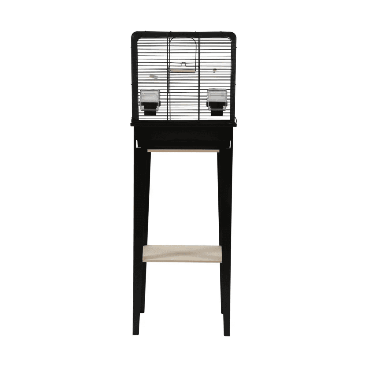 Zolux Klatka dla ptaków ze stojakiem Chic Loft – czarny, 113x38x24,5 cm