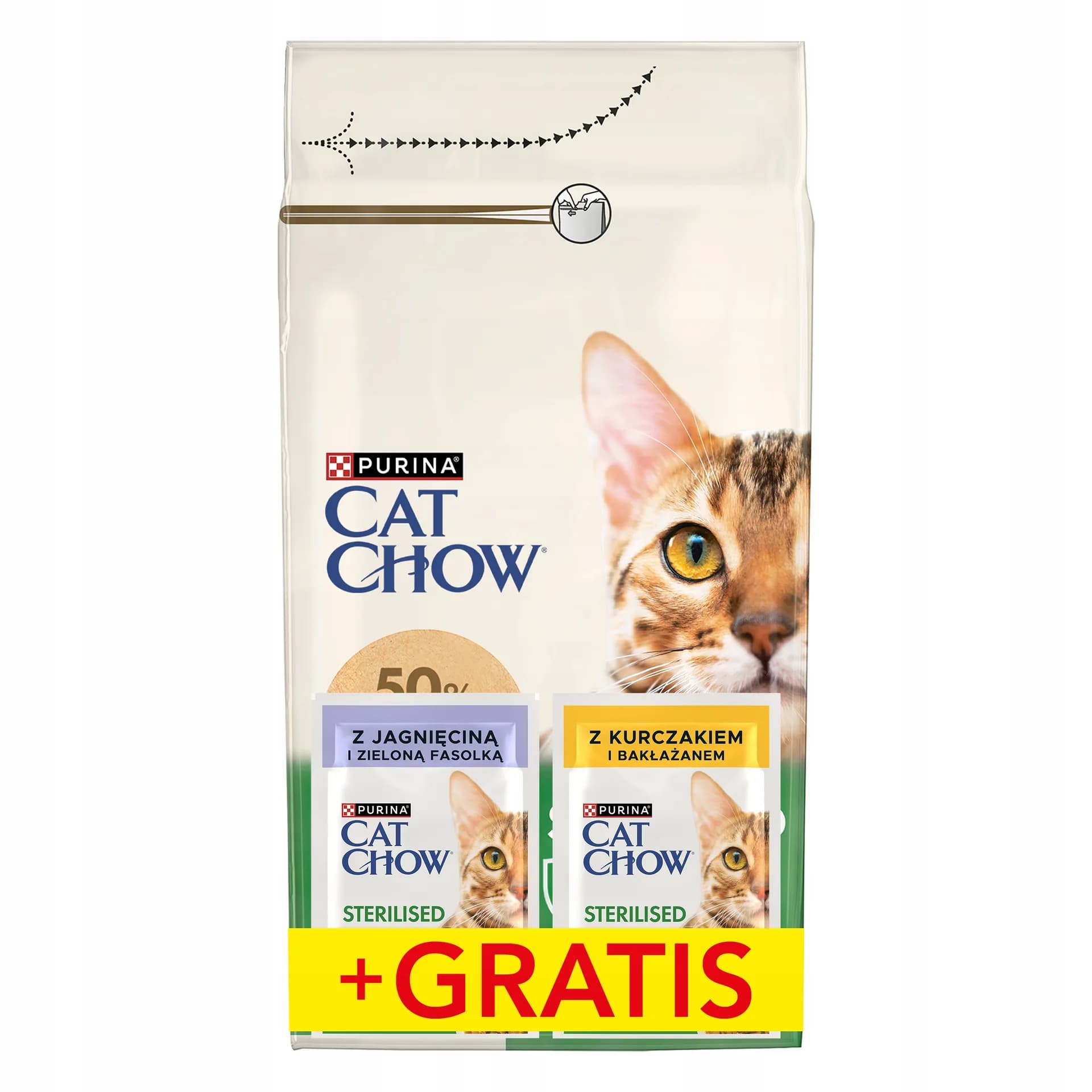 Cat Chow Purina Sterilised karma sucha z kurczakiem dla dorosłych kotów po sterylizacji 1,5 kg