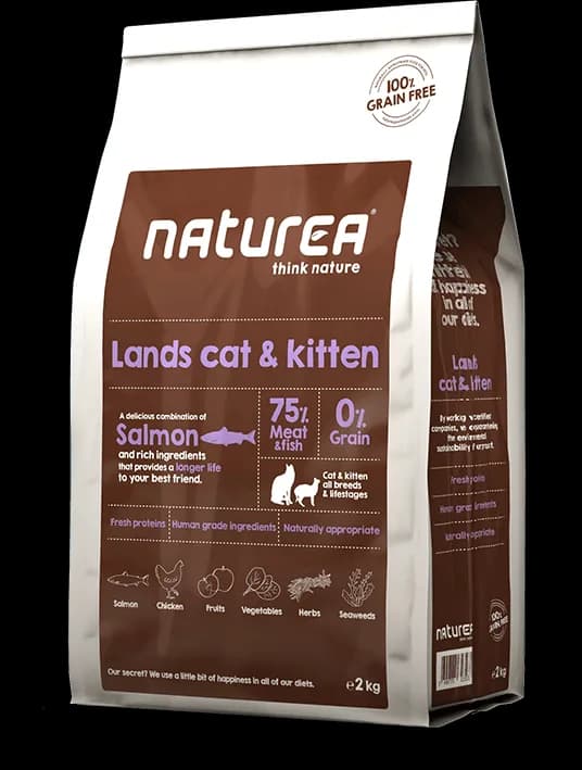 Naturea Grainfree Lands Cat And Kitten karma sucha dla kota 7 kg
