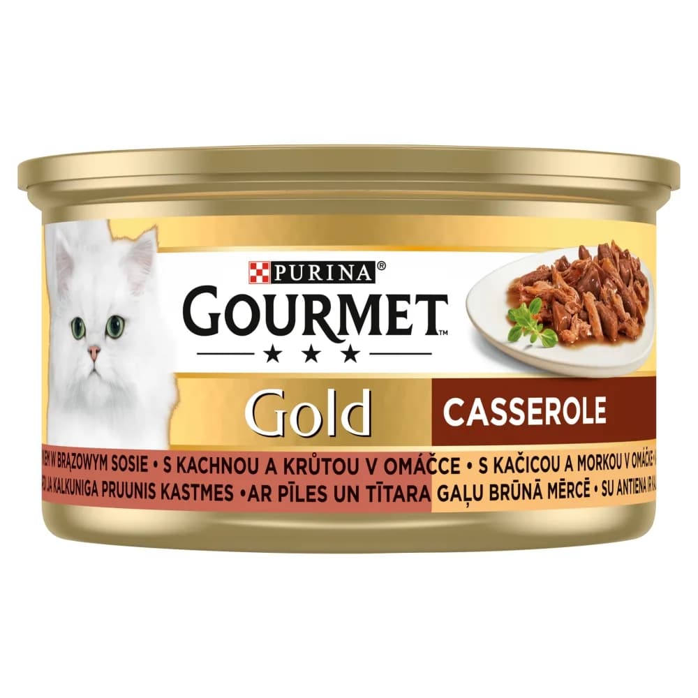 Gourmet Purina Gold Casserole kaczka i indyk w sosie 85 g