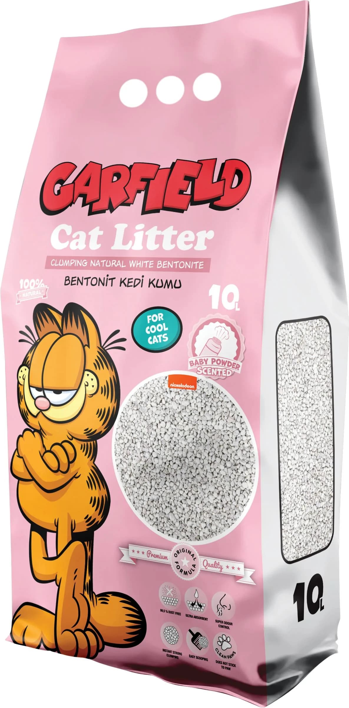 Garfield żwirek bentonit dla kota baby powder – 5 l
