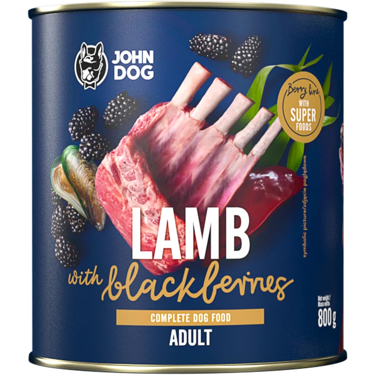 John Dog Berry Adult karma mokra dla dorosłych psów jagnięciną i jeżynami