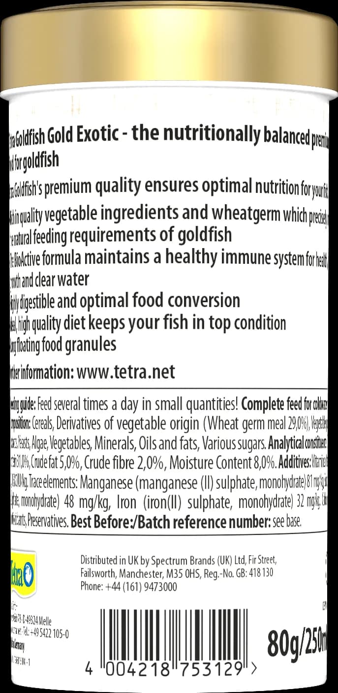 Tropical Goldfish Gold Exotic 250 ml