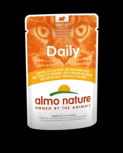 Almo Nature Saszetka Daily z kurczakiem i łososiem dla kota 70 g