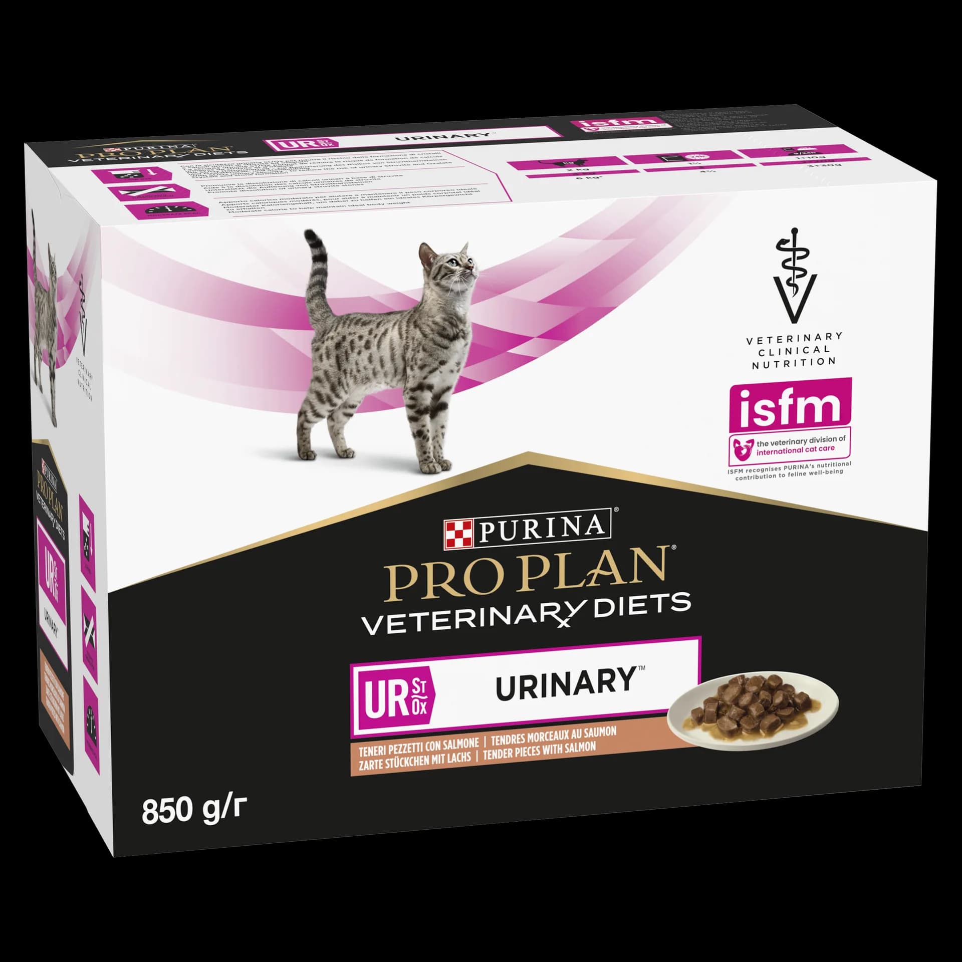 PRO PLAN Veterinary Diets Ur St/Ox Urinary Karma dla kotów Łosoś 850 g 10 × 85 g