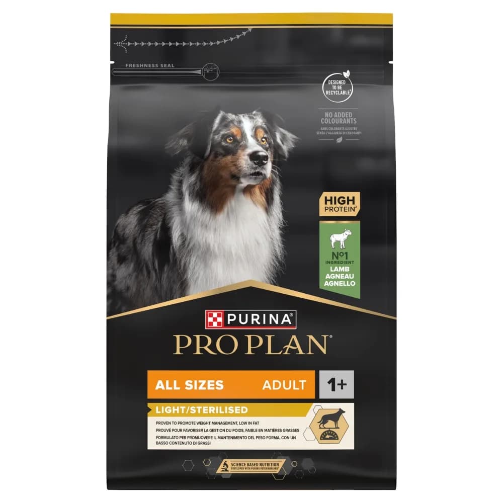 PRO PLAN Light/Sterilised Karma dla psów bogata w jagnięcinę