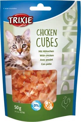 Trixie Premio Chicken Cubes przysmak dla kota kawałki kurczaka 50 g