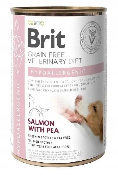 Brit Veterinary Hipoalergiczna karma na alergię Łosoś&Groszek dla psa