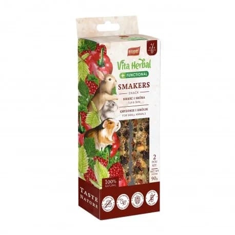 Vitapol Vita Herbal Functional Smakers dla Gryzoni i Królików sierść i skóra 2 szt. 90 g