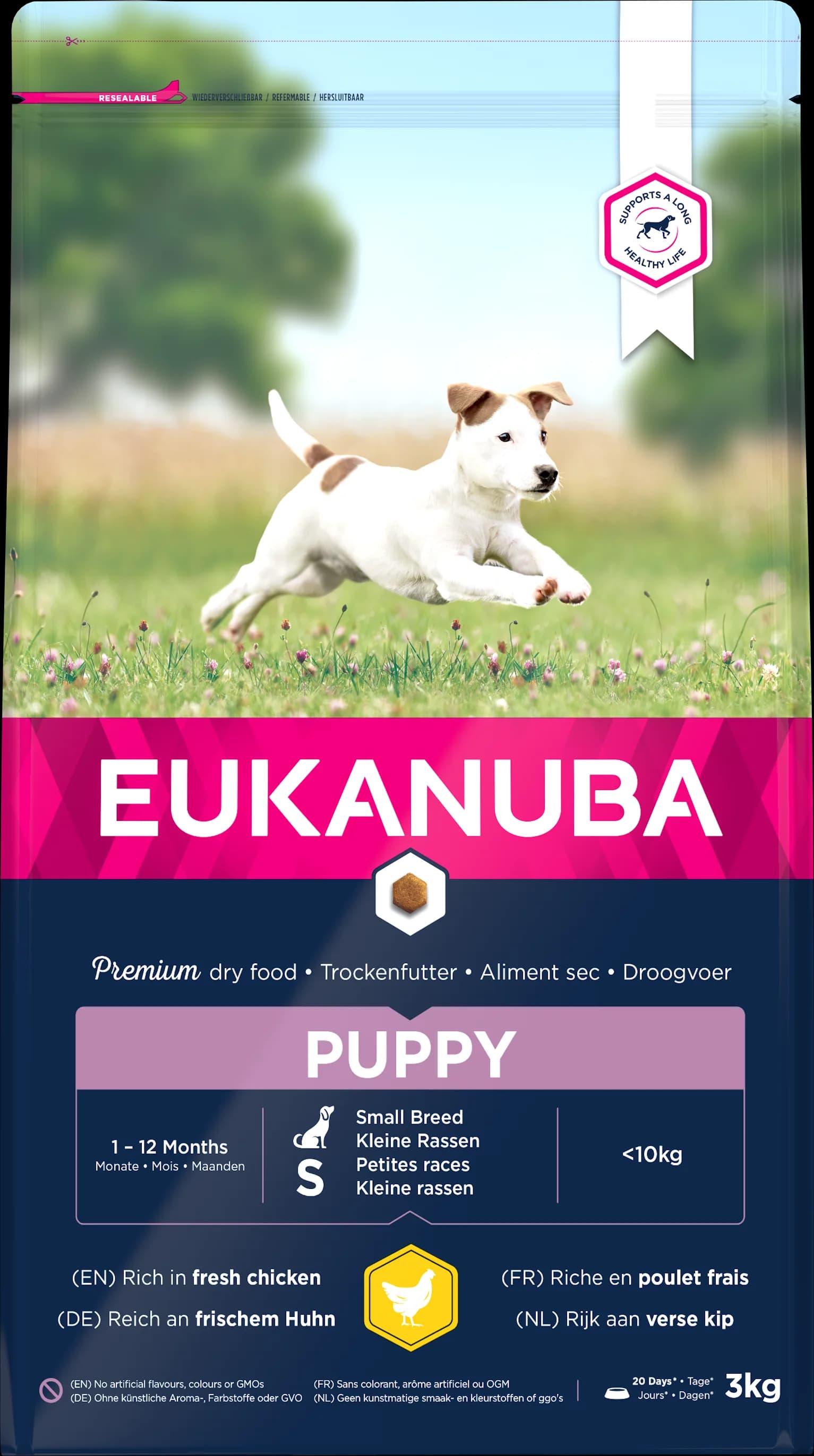 Eukanuba Puppy & Junior Small Breeds karma sucha dla szczeniąt i młodych psów małych ras Chicken 3 kg