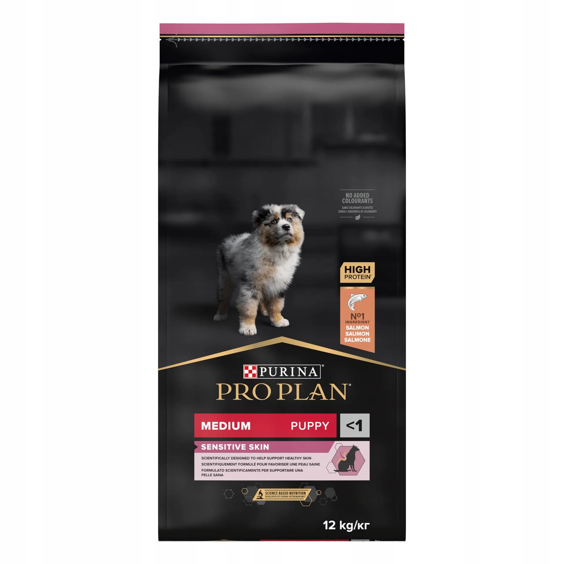 PRO PLAN Purina Medium Puppy Sensitive Skin Opti Derma Łosoś – 3 kg