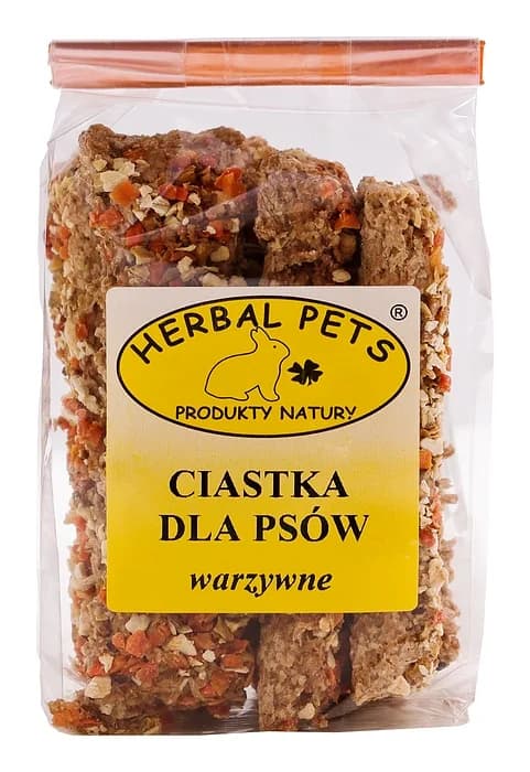 Herbal Pets Ciastka z kawałkami warzyw przysmak dla psów Ciastka z kawałkami warzyw 160 g