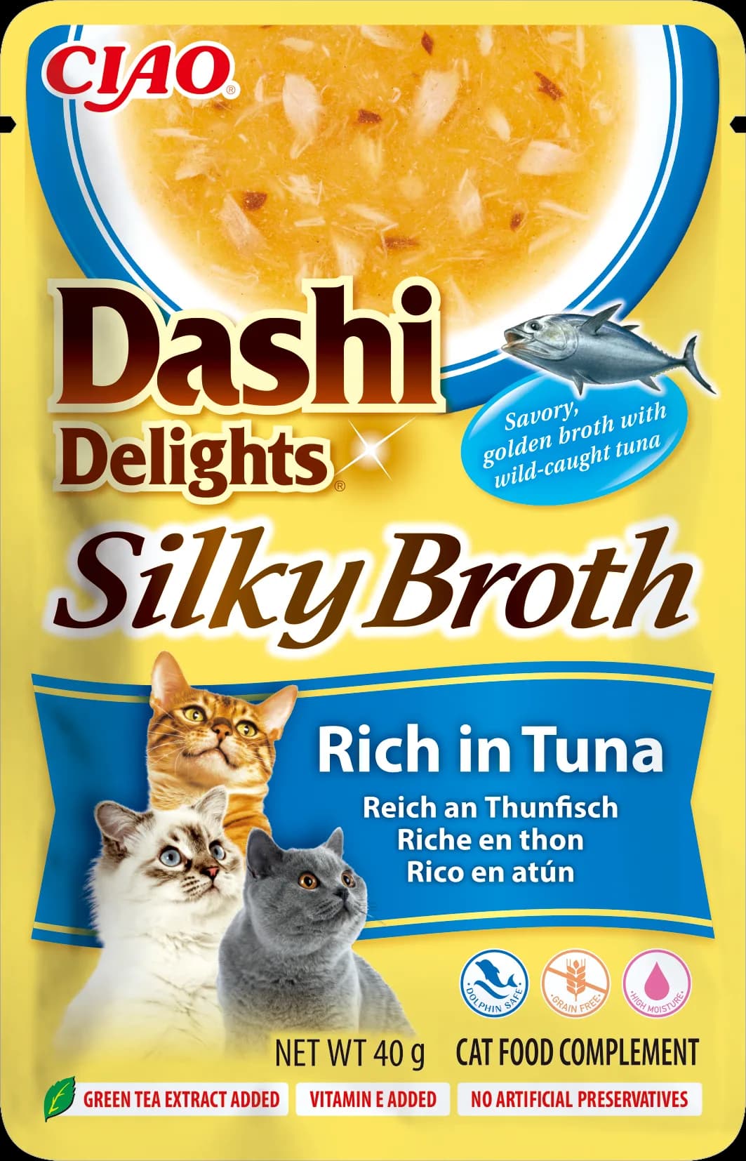 INABA Cat Dashi Delights Silky Broth karma mokra dla kotów Tuna Recipe 40 g