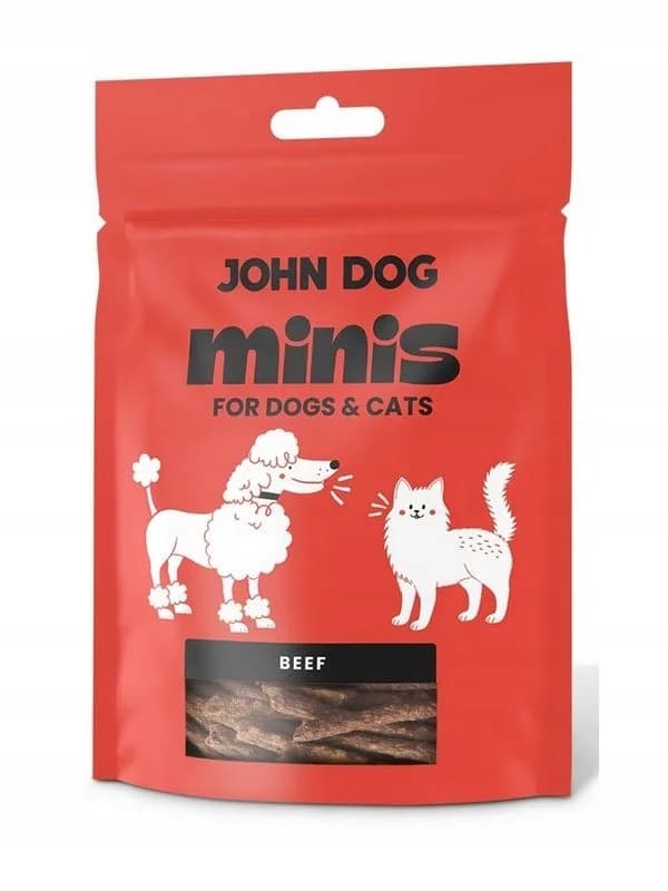 John Dog Minis przysmaki dla psa i kota wołowina 80 g