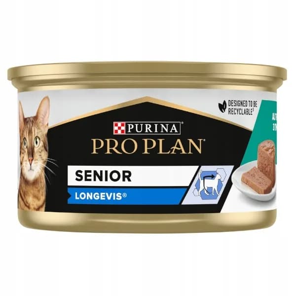 PRO PLAN Senior Longevis karma mokra dla starszych kotów mus z tuńczykiem 85 g