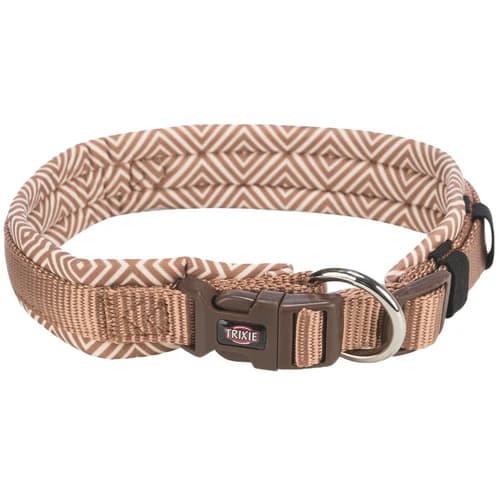 Trixie Premium Obroża z neoprenowym obiciem rodzaje/cappuccino M-L