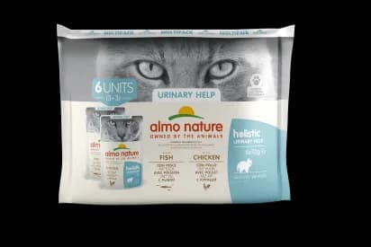 Almo Nature Holistic Urinary Support Multipack karma mokra dla dorosłych kotów rybą i kurczakiem 6 × 70 g