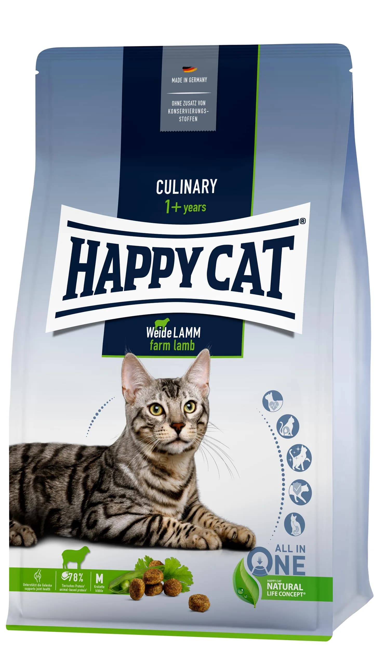 Happy Cat Culinary Adult Weide-Lamm karma sucha z jagnięciną dla dorosłych kotów