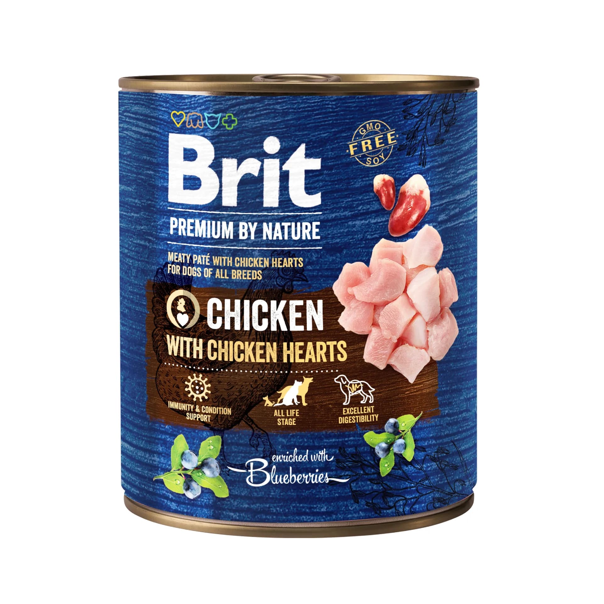 Brit Premium By Nature Chicken with Hearts mokra karma dla psa z kurczakiem i sercami