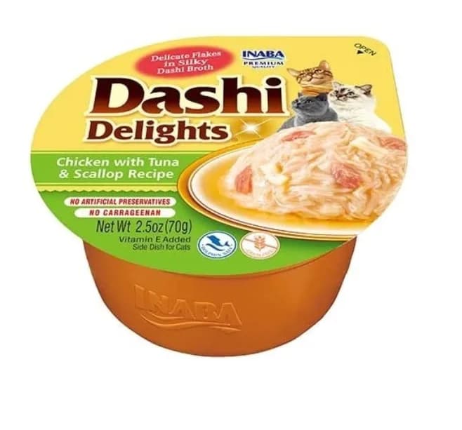 INABA Cat Dashi Delights Chicken Tuna & Scallop 70 g