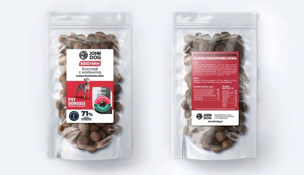 John Dog Good Form średnie i duże rasy kurczak z wołowiną – 120 g
