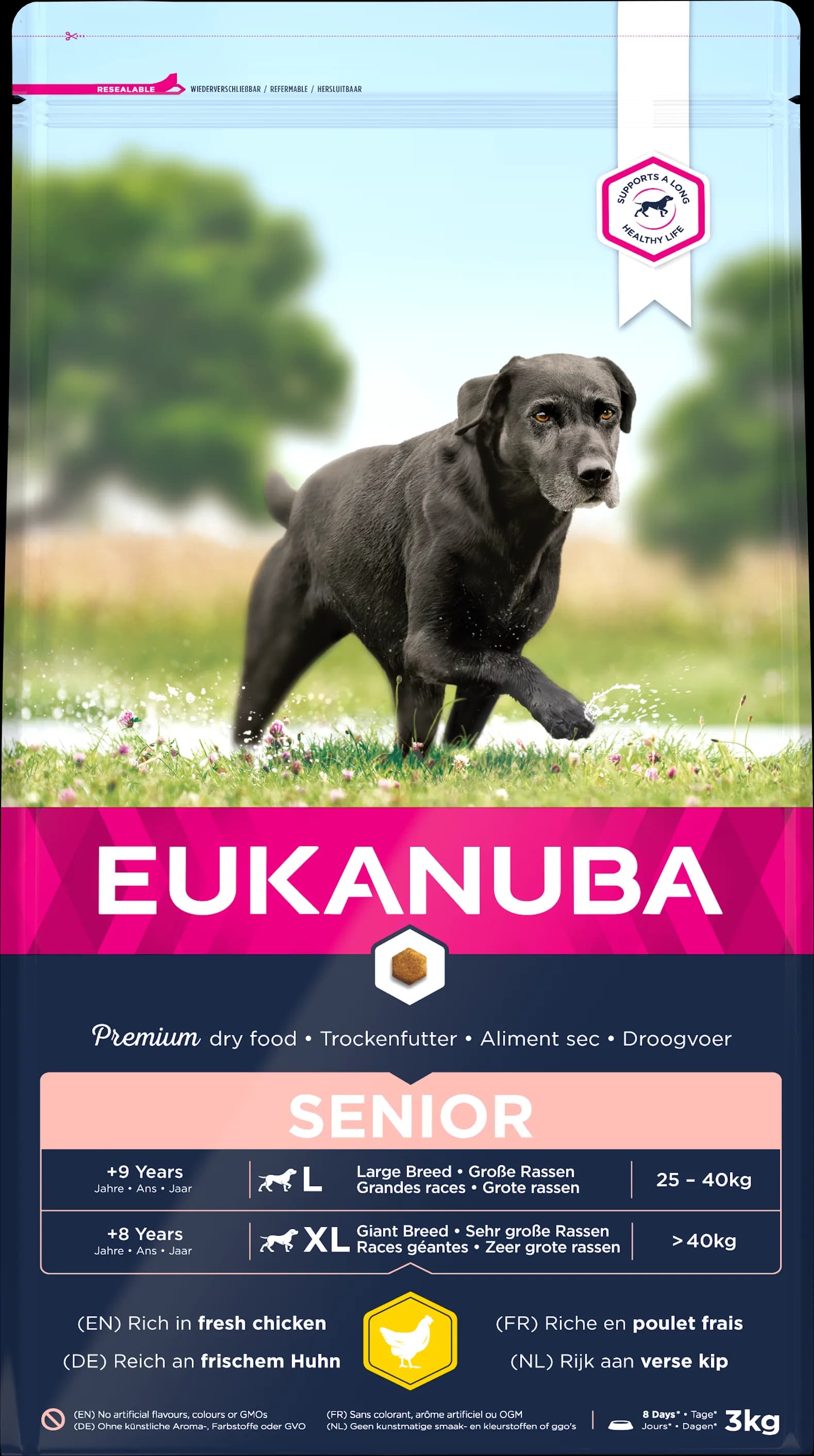 Eukanuba Dog Dry Base Senior Large Breeds Chicken dla psów starszych dużych ras