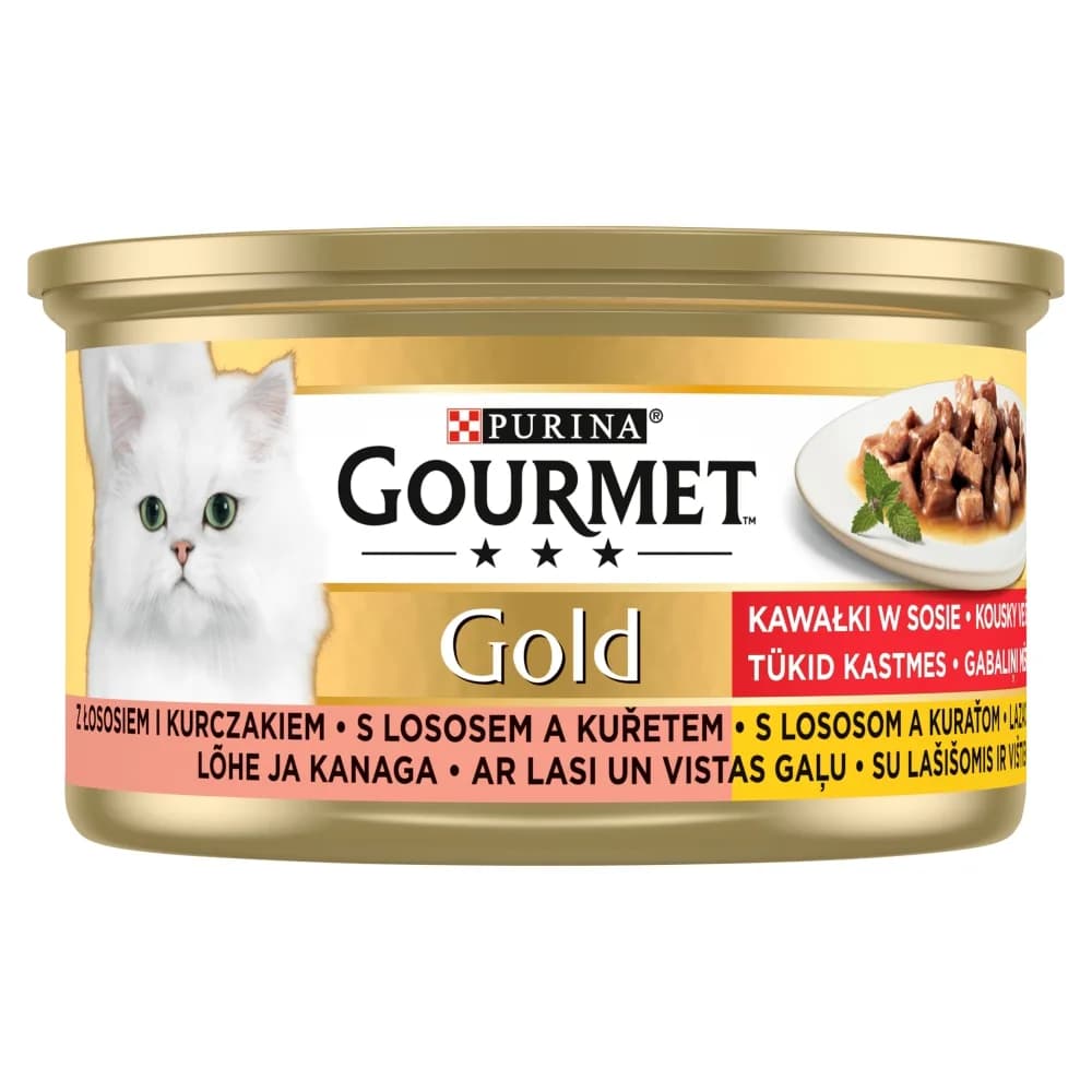 Gourmet Purina Gold łosoś i kurczak w sosie 85 g