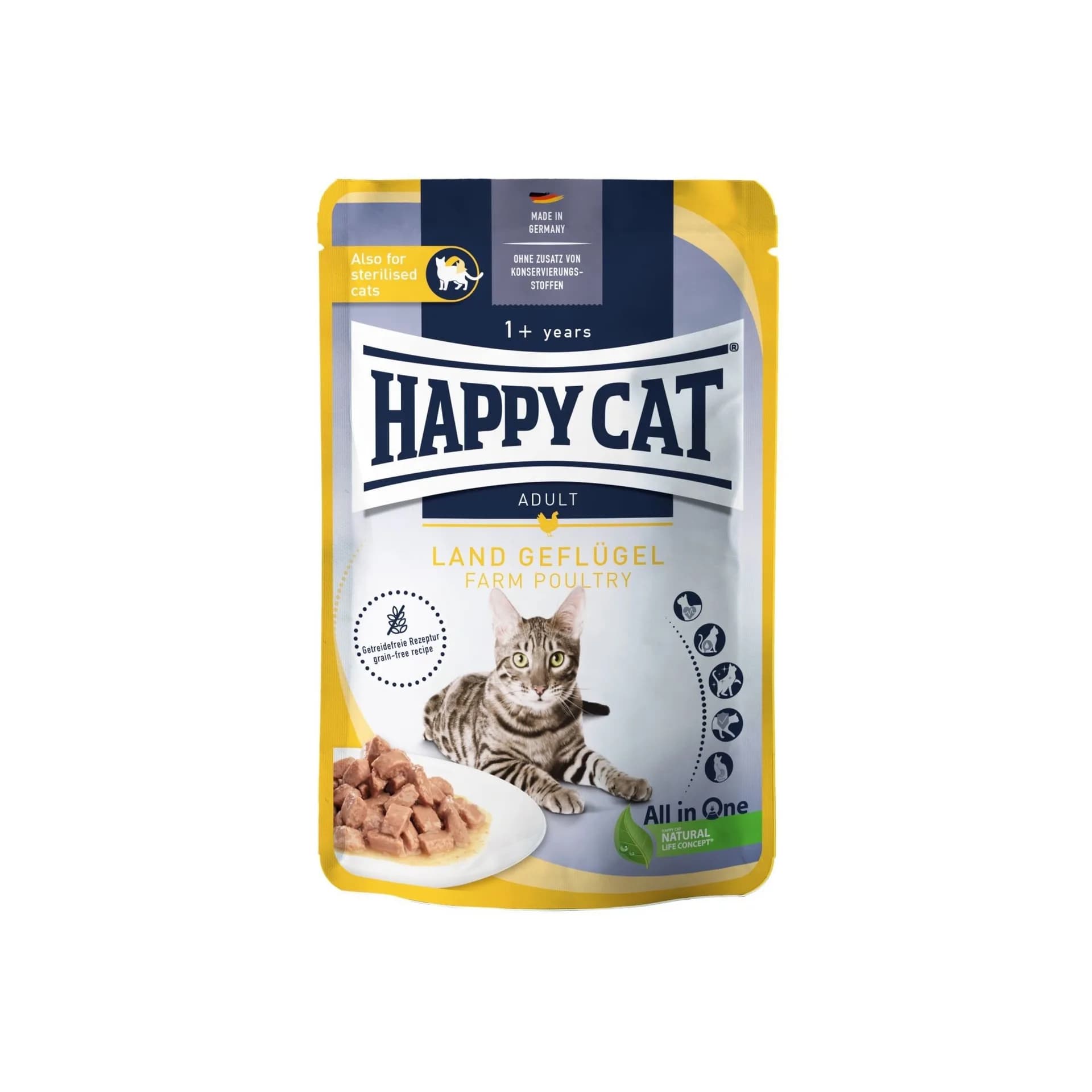 Happy Cat Culinary Meat in Sauce Land Geflügel karma mokra dla dorosłych kotów drób 85 g