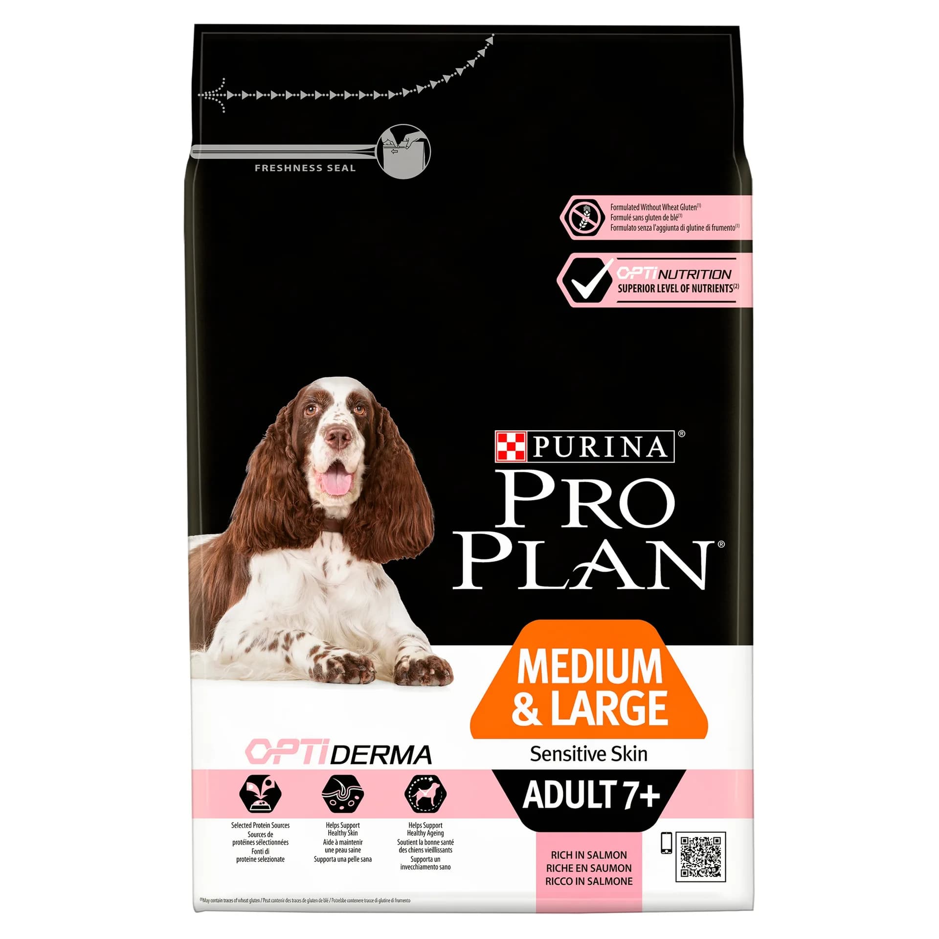 PRO PLAN Purina Medium & Large Adult 7+ Sensitive Skin Opti Derma Łosoś 14 kg