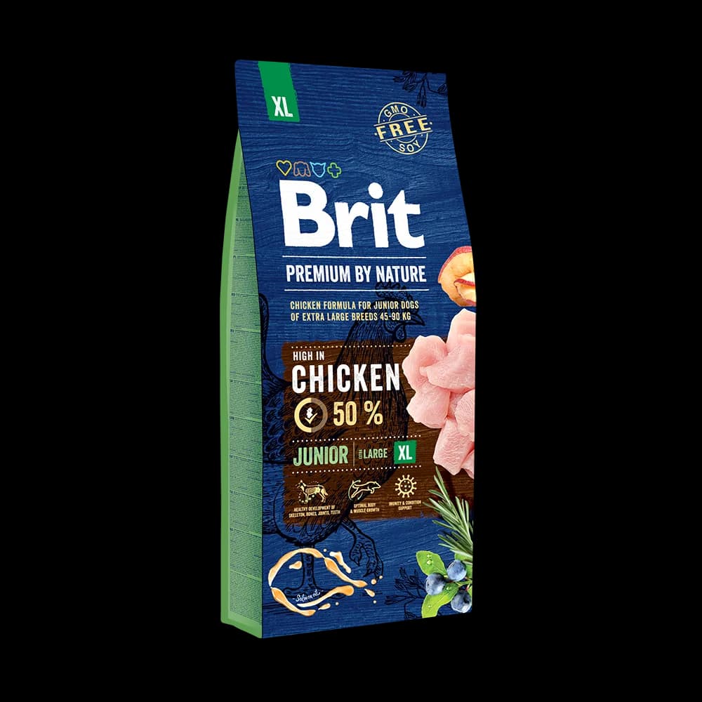 Brit Premium by Nature Junior karma sucha z kurczakiem dla szczeniąt i młodych psów ras olbrzymich