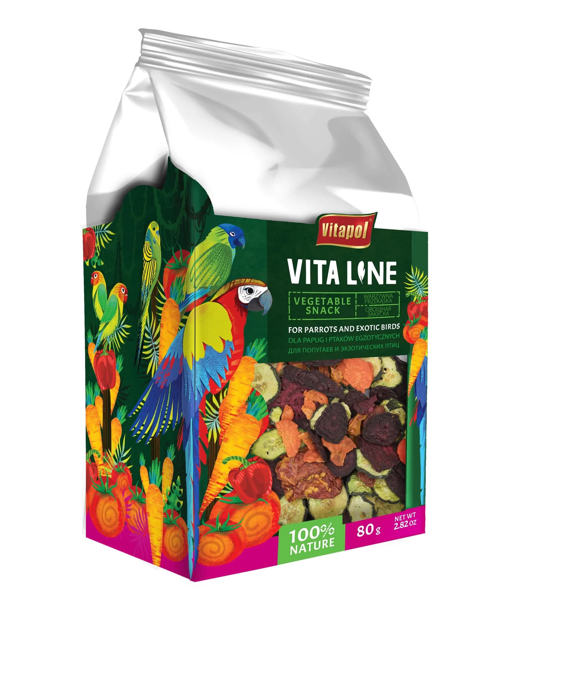 Vitapol Vitaline przekąska dla papug i ptaków egzotycznych Warzywna 80 g