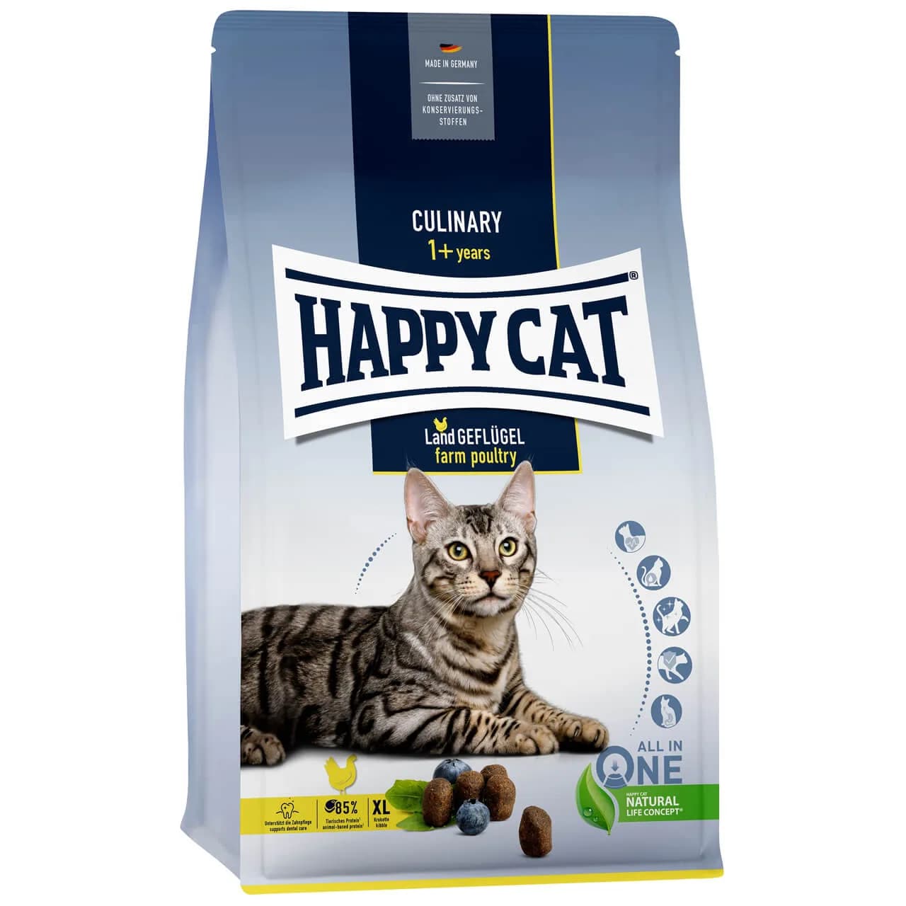 Happy Cat Culinary Adult Land-Geflügel karma sucha z drobiem dla dorosłych kotów – 300 g