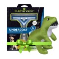 FURminator dla psów dużych sierść krótka L + GRATIS zabawka dinozaur z szarpakiem
