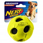 Owinięta piszcząca piłka NERF dla psa - L zielona/ czerwona