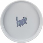 Trixie, Miska dla kota szara, ceramiczna, 0,6l/13cm, płaska i szeroka wersja