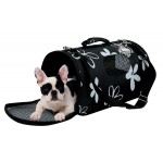 Transportowa torba dla psa ZOLUX FLOWERS - czarna - różne rozmiary