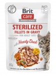 Brit Care Pouch Sterilized Fillets in Gravy with Hearty Duck mokra karma dla dorosłych kotów z kaczką 85g