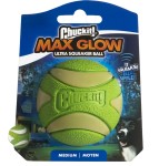 CHUCKIT Max Glow Ultra Squeaker Ball MEDIUM