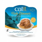 Catit Fish Dinner, mokry pokarm dla kota sieja i dynia szalka 80g