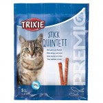 PREMIO Quadro-Sticks - Paluszki łosoś/pstrąg Antykłaczek  - Przysmak dla kota