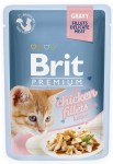 Brit Premium Pouch Gravy Fillets Delicate Meat with Chicken for Kitten mokra karma dla kociąt z kurczakiem w sosie 85g 