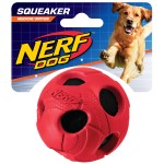 Owinięta piszcząca piłka NERF dla psa - M niebieska/ czerwona