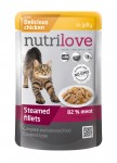 Nutrilove Premium mięsne kawałki z kurczakiem w galaretce dla kota 85g