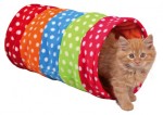 Szeleszczący tunel dla kota kolorowy