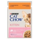 Purina CAT CHOW Kitten - mokra karma z indykiem i cukinią w galaretce 85g