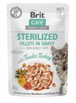 Brit Care Pouch Sterilized Fillets in Gravy with Tender Turkey mokra karma dla dorosłych kotów z indykiem 85g