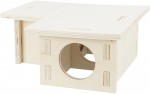 Trixie Domek trzykomorowy dla myszy/chomików drewno 25 × 10 × 25 cm